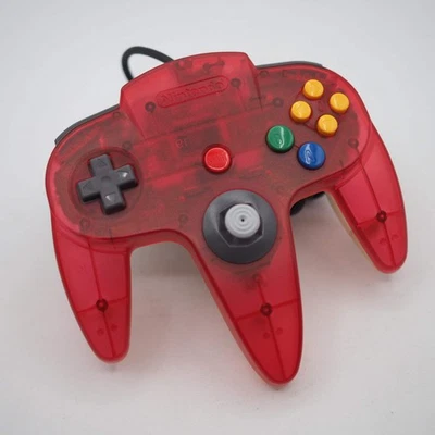 Nintendo 64 Controller only NUS-005 Clear Red Tested AUTHENTIC For N64 / Wii - Image 1 of 4