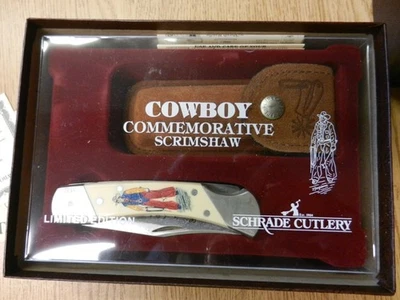 NUEVO EN CAJA Juego de cuchillos conmemorativos de vaquero Schrade edición limitada en caja Foto 1 de 4