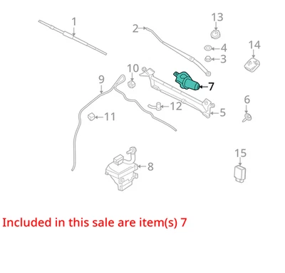 06 07 08 09 10 11 12 FUSION FRONT WINDSHIELD WIPER MOTOR MOTOR ONLY 748865 - Image 1 of 2