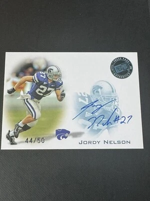 2008 Press Pass Jordy Nelson Rookie Auto RC /50 Blue - Image 1 of 3