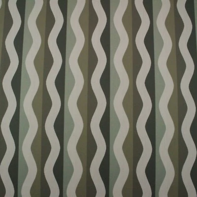 OUTDURA UNDULATE LICHEN GREEN STRIPE OUTDOOR INDOOR JACQUARD FABRIC BY YARD 55"W - Image 1 of 4