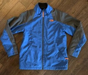 North Face Jacket Boys XL 18-20 Blue Grey Warm Windbreaker Fleece Lined - Picture 1 of 9