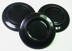Neu 3er Set hochwertige strapazierfähige Ebenholz schwarz Klavier Möbel Rolle Tasse Tassen - Bild 1 von 1
