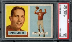 1957 Topps Football #146 Paul Larson PSA 7 - Picture 1 of 2
