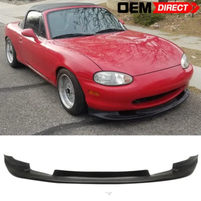 Fits 99-00 Mazda Miata MX-5 GV Style Front Bumper Lip Spoiler Unpainted PU Foto 1 de 4