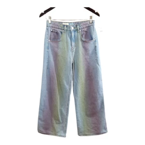 NWT Pilcro by Anthropologie The Skater Mid-rise Wide Leg Ombré Jeans Women's 25 - Picture 1 of 9