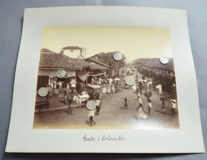 FOTO ANTIGUA ALBÚMINA ASIA CEILÁN SRI LANKA CANAL BUDISTA SKEEN COLOMBO - Imagen 1 de 1