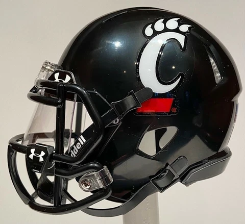 CINCINNATI BEARCATS DESMOND RIDDER MINI NAT CHAMP FOOTBALL HELMET WITH VISOR Cover