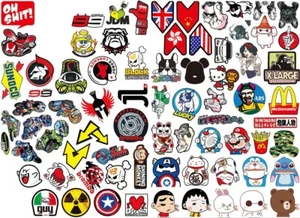 Lot Set of 80 Motorcycle Motocross Decals Stickers Racing ATV UTV Dirtbike - Picture 1 of 7