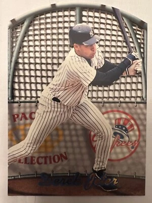 Derek Jeter 1999 Pacific Crown Collection “In The Cage” Rare Die-Cut Insert #11 - Image 1 of 2