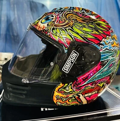 simpson speed bandit Custom Painted Helmet.  Street bike  / Car /  Karting / Etc - Image 1 of 4