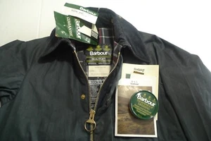 BARBOUR - A155 BEAUFORT WAX COTTON JACKET- NEW OLD STOCK- MADE IN UK- NAVY - 32 - Picture 1 of 24