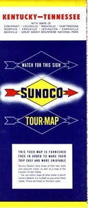 1955 Sunoco Road Map: Kentucky Tennessee NOS - Picture 1 of 1