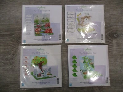 Lot of 4 Up with Paper POPUP 3D Greeting Cards Treasures All Occasion NEW SEALED - Image 1 of 4