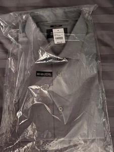 MEN'S WEARHOUSE KENNETH COLE GREY DRESS SHIRT SIZE 18 32/33 BRAND NEW WITH TAGS - Picture 1 of 9