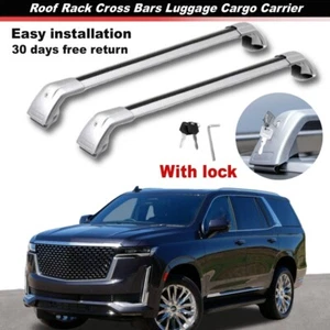 Fits For Cadillac Escalade ESV 2021-2025 Roof Rack Cross Bars Silver - Imagen 1 de 9