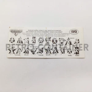 EXOGINI GIG - Prima Serie - Cartina Catalogo Originale Italia El Greco - Picture 1 of 1