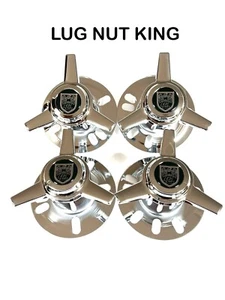 4 NEW 3 BAR SPINNER CHROME 5 LUG CONVO PRO CENTER LINE WHEELS VINTAGE 3.17" OD - Picture 1 of 4