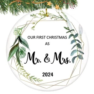 Wedding Gifts for Couple, First Christmas Married Ornaments 2024, Bridal Show... - Picture 1 of 6