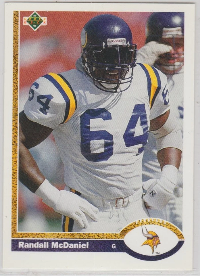 1991 Upper Deck #421 Randall McDaniel HOF  Minnesota Vikings Arizona State - Image 1 of 1