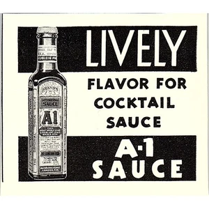 A-1 Lively Flavor for Cocktail Sauce 1940 Ad AF8-M3 - Picture 1 of 2