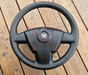 Volante Opel Movano 2 II NUOVO IN PELLE modello completamente nero 2003-2010 - Picture 1 of 13