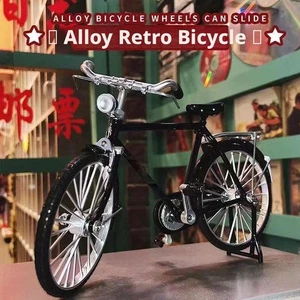 1:10 Scale Diecast Metal Model Retro Bicycle Toys Vintage Urban City Bike Hot Y6 - Picture 1 of 26