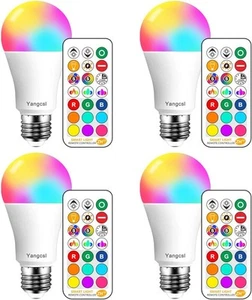 LED Light Bulbs 85W Equivalent 1200lm, RGB Color Warm White, Multi, Rgb - Picture 1 of 7