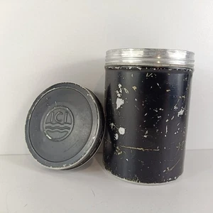 Vintage Aluminium Tin, Lidded Pot, IcI Chemicals Collectables, Lens Case Vintage - Picture 1 of 5