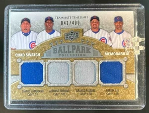 2009 UD Ballpark Carlos Zambrano Alfonso Soriano Ramirez Lee Jersey #41/400 - Picture 1 of 2
