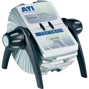 Visifix Flip Rotary Business Card File, Holds 400 2.88 X 4.13 Cards, 8.75 X 7... - Picture 1 of 8