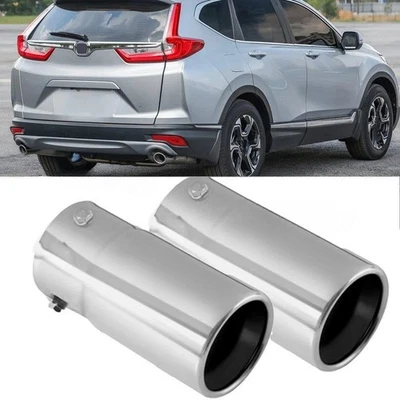 2PCS Exhaust Pipe Tail Muffler Tip Throat Tailpipe For Honda CR-V CRV Foto 1 de 4