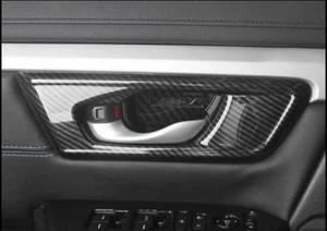 ABS Carbon Fiber Inner Door Handle Bowl Frame Trim For Honda CR-V CRV 2017-2021 - Picture 1 of 2