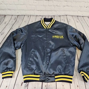 Vintage Swingster Jacket Mens Bomber Medium Snap Satin Made USA Medium USDL MSHA - Picture 1 of 13