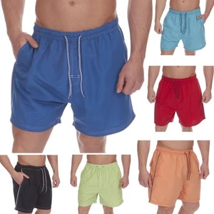 Cargo Bay Mens Swim Shorts with Contrast Side Piping - Picture 1 of 19