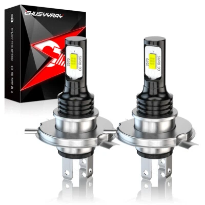 H4 High Power 6000K LED Headlight Bulbs Lights for Honda Nighthawk 250 1991-2008 - Image 1 of 4