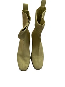EVERLANE | The Glove Boot Sweater Sock Boots Yellow Chunky Heel Booties - 7.5 - Picture 1 of 12