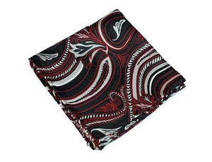 Lord R Colton Masterworks Pocket Square - Lake Toya Black Silk - $75 New - Picture 1 of 3