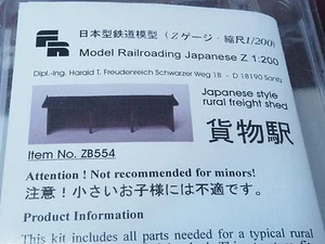 FR Freudenreich ZB554 Japanese Rural freight shed metal kit scale 1:200 - Picture 1 of 2