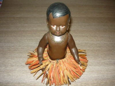 BAMBOLA CELLBA GERMANY NEGRETTA IN CELLULOIDE VINTAGE CELLBA DOLL   - Immagine 1 di 4