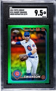 2024 Topps Chrome - Green Refractor #231 Dansby Swanson /99 SGC 9.5 - Picture 1 of 2