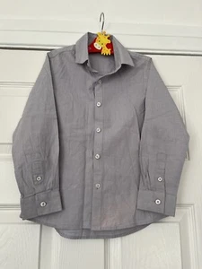 Signature Next Boys light grey (small checked) shirt Age 6 - Picture 1 of 3