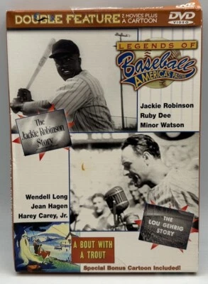 Baseball The Jackie Robinson & Lou Gehrig Story Double Feature Legends Card DVD - Image 1 of 3