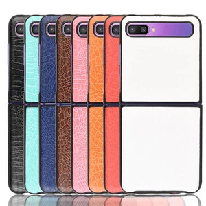 For Samsung Galaxy Z Flip Crocodile Pattern Leather Protective Phone Case Cover - Picture 1 of 20
