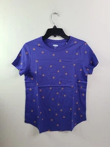 Old Navy Damen T-Shirt Blau Brezel Gr. S Neu mit Etikett - Bild 1 von 9