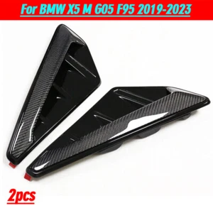 Real Carbon Fiber Side Fender Vents Air Duct Trim For BMW X5 M G05 F95 2019-2023 - Picture 1 of 5