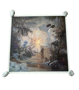 Vintage John Pitre Temptaion of a False God 1976 Poster Rare 25"X 25" - Picture 1 of 12