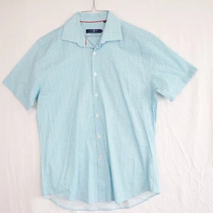 Stone Rose Shirt Mens 3 Casual Stretch Flex Button Up Geometric Short Sleeve - Picture 1 of 7