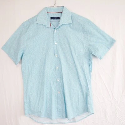 Stone Rose Shirt Mens 3 Casual Stretch Flex Button Up Geometric Short Sleeve - Image 1 of 4
