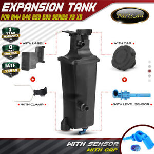 Radiator Coolant Expansion Tank for BMW E46 E53 E83 X3 X5 With Cap and Sensor